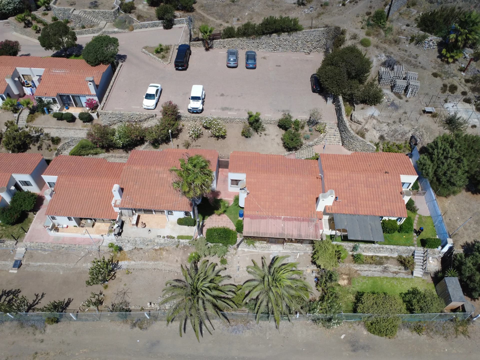 Vista aérea de la casa en Popotla